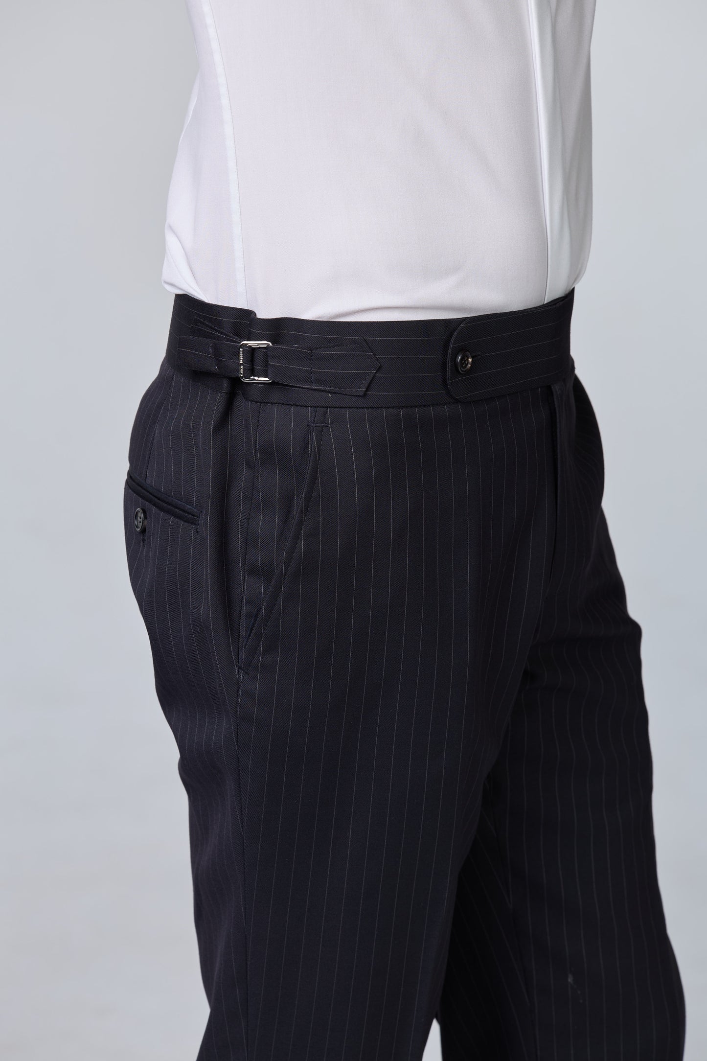 Nadelstreifen Anzug Schwarz - budget