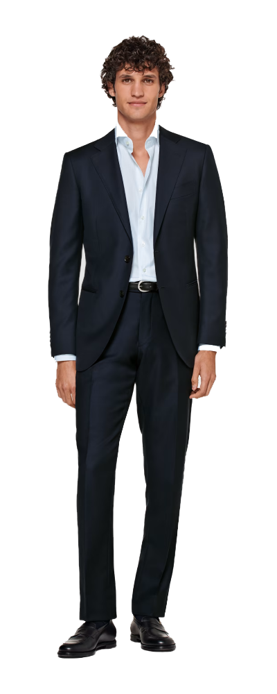 Klassischer Navy Blauer Business Anzug - budget