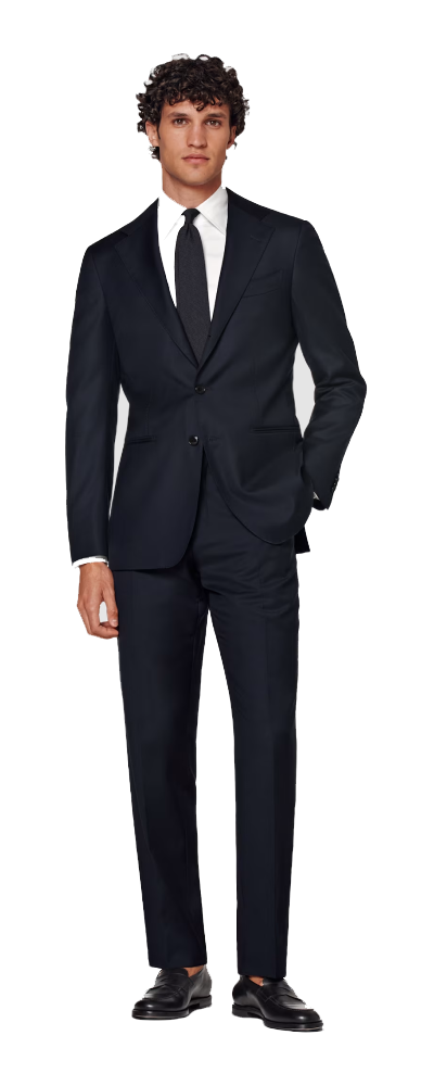 Klassischer Navy Blauer Business Anzug - essentials