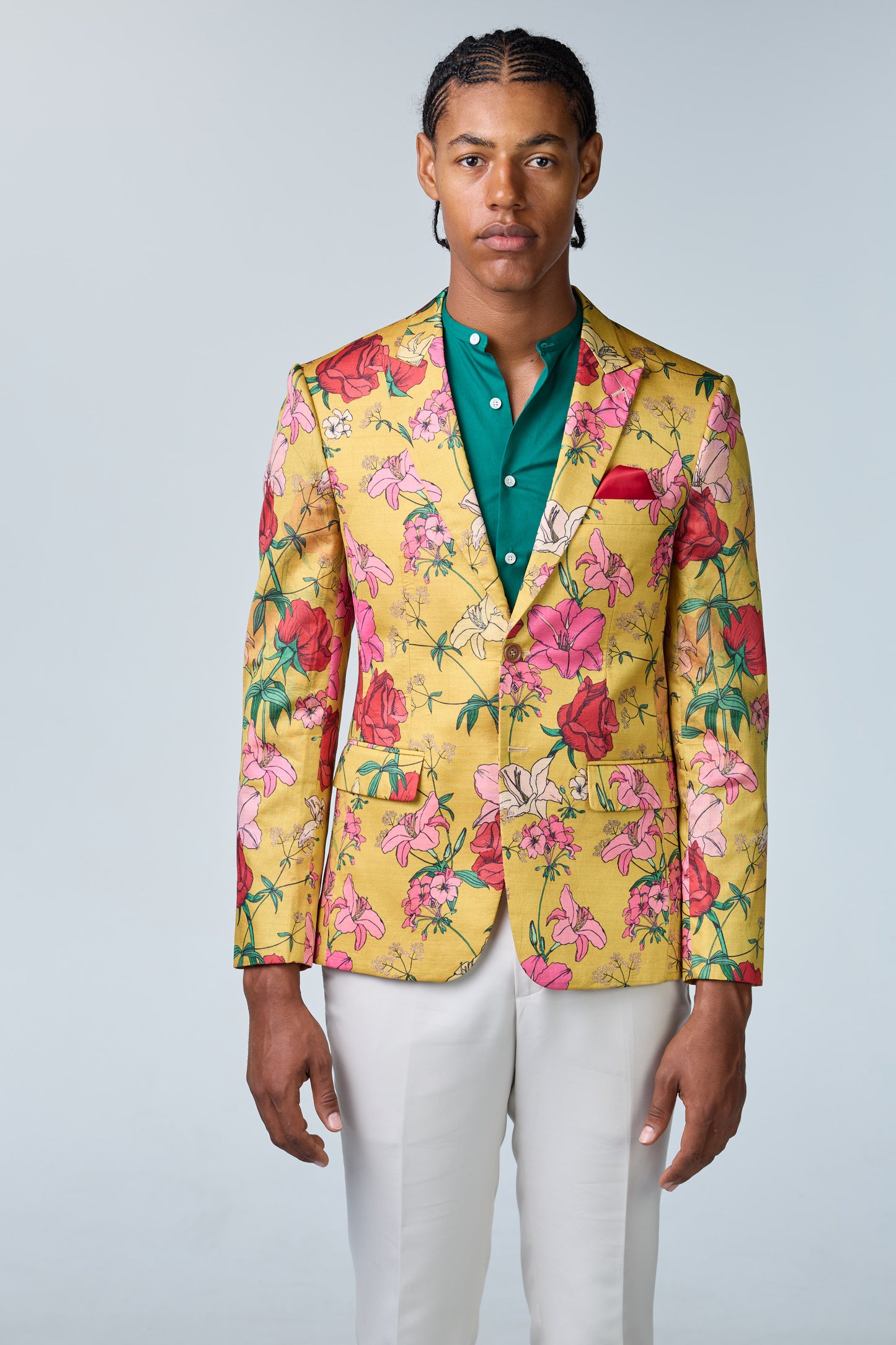 Blumengemustertes Seiden-Sakko - budget