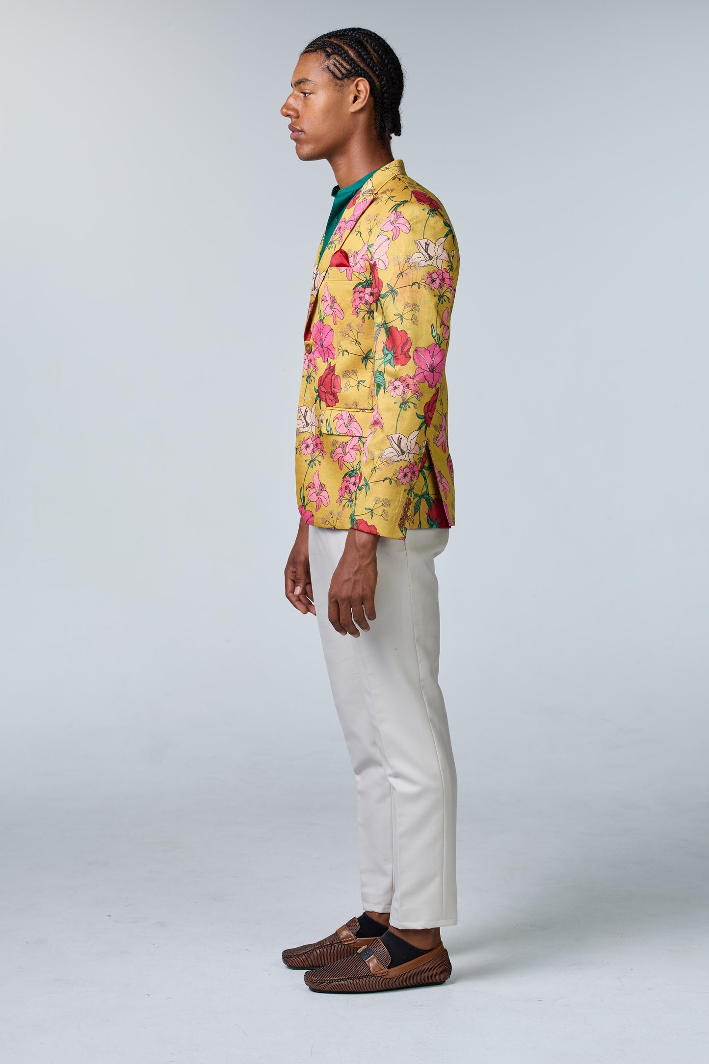 Blumengemustertes Seiden-Sakko - essentials