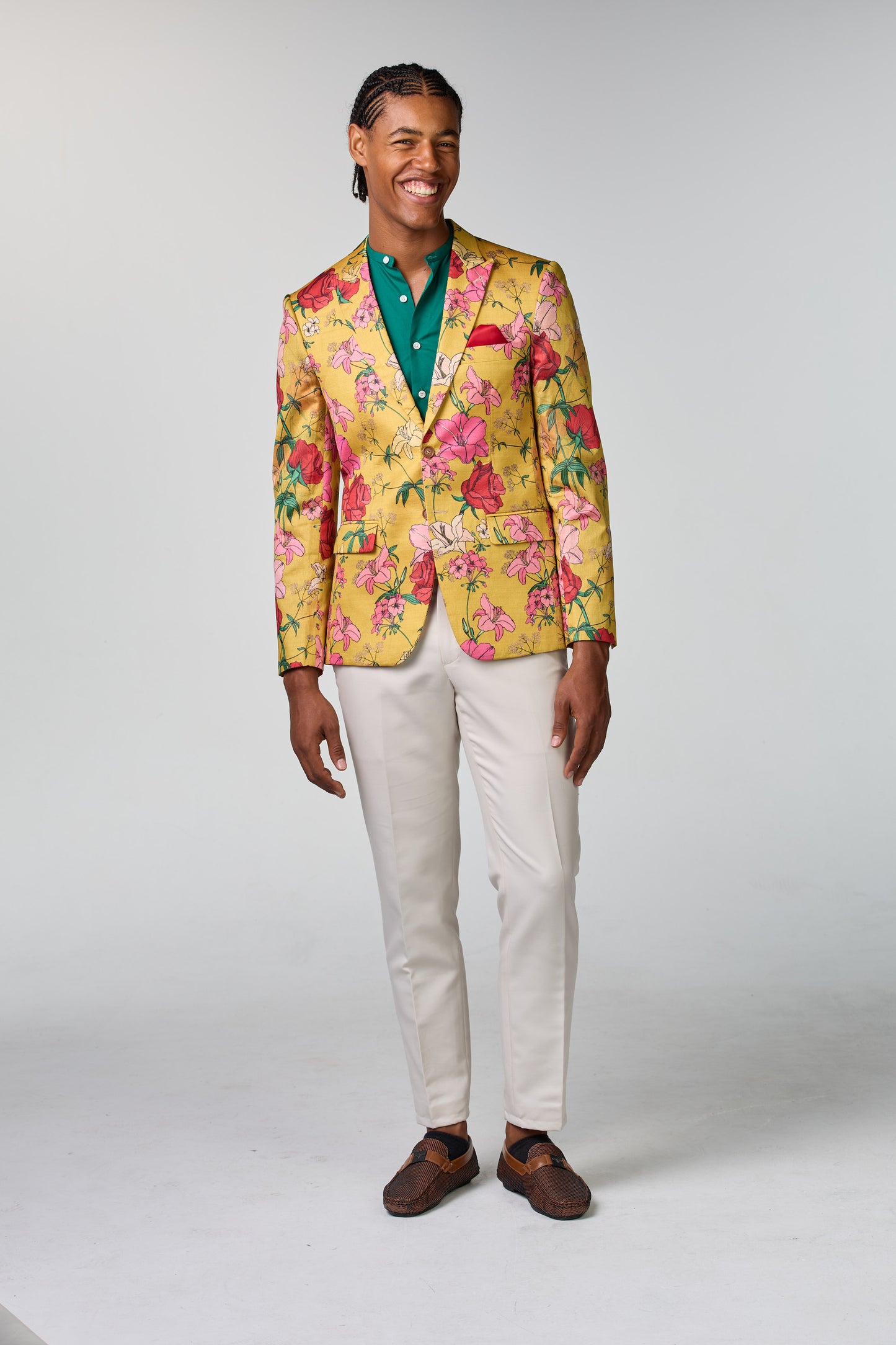 Blumengemustertes Seiden-Sakko - budget