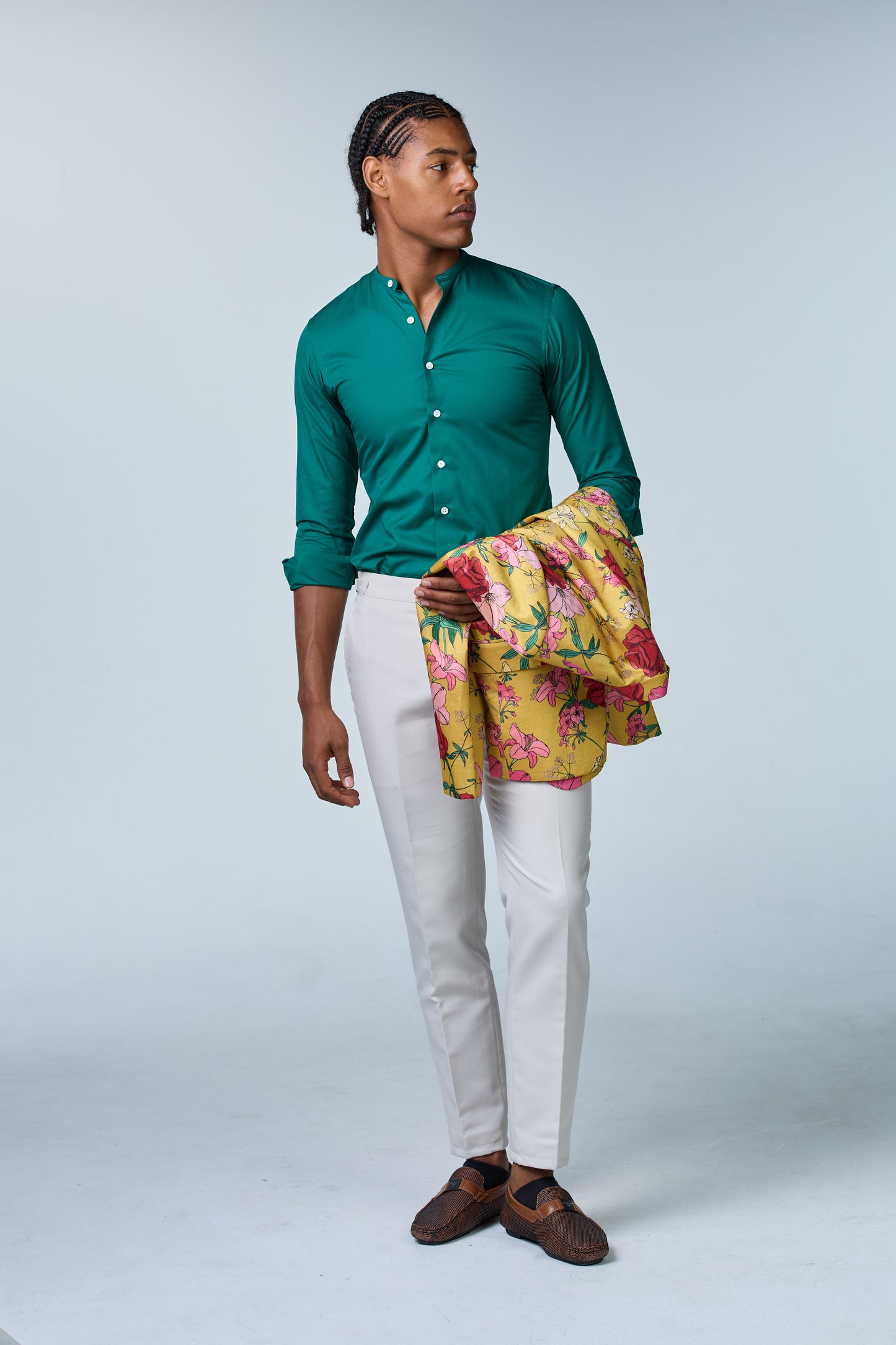 Blumengemustertes Seiden-Sakko - essentials