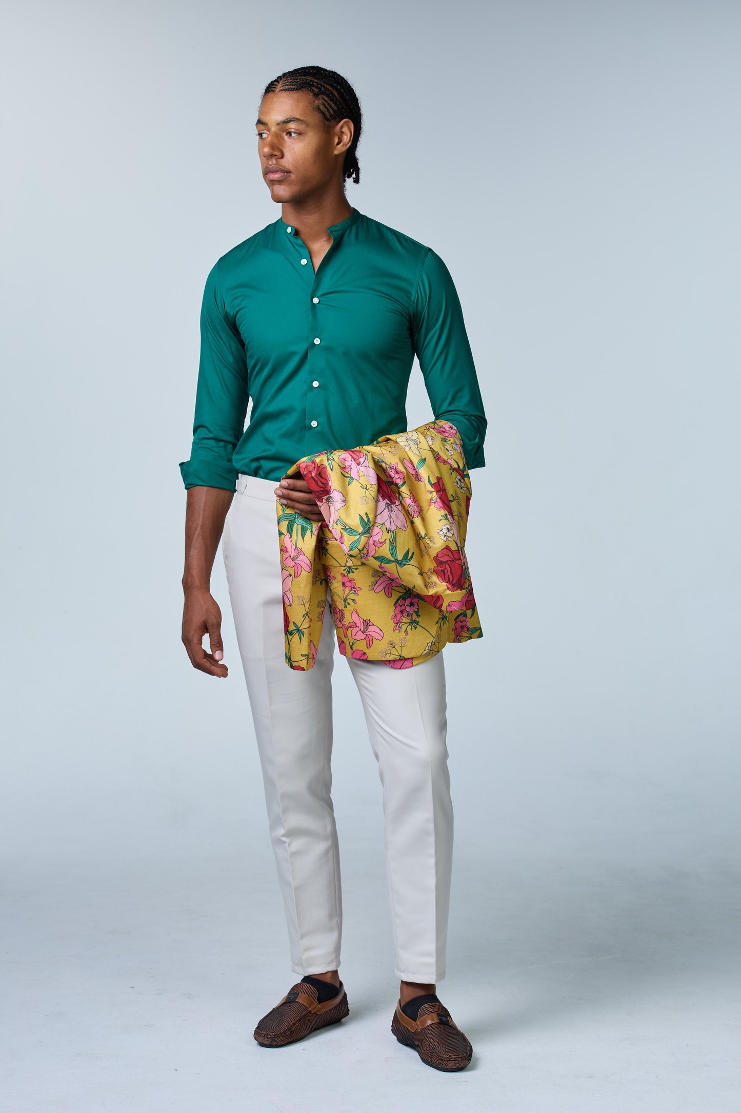 Blumengemustertes Seiden-Sakko - essentials