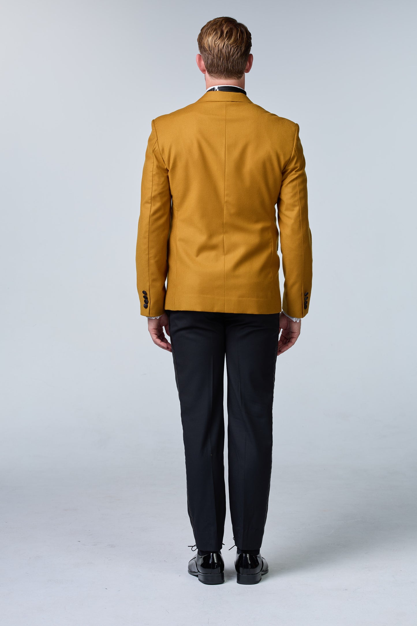 Senffarbener Tweed Smoking - premium