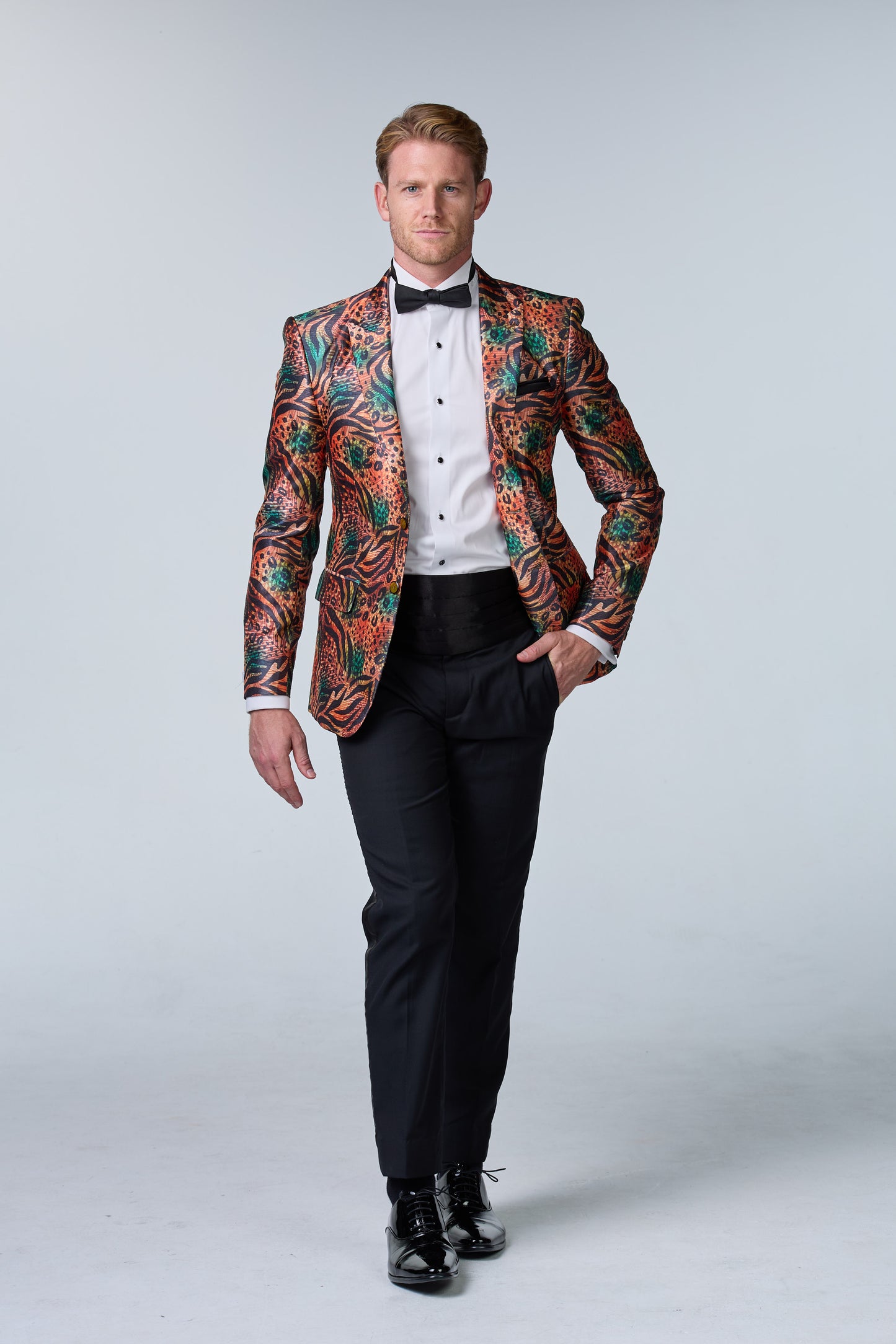 Jungle Fever Seiden-Sakko mit Muster - premium