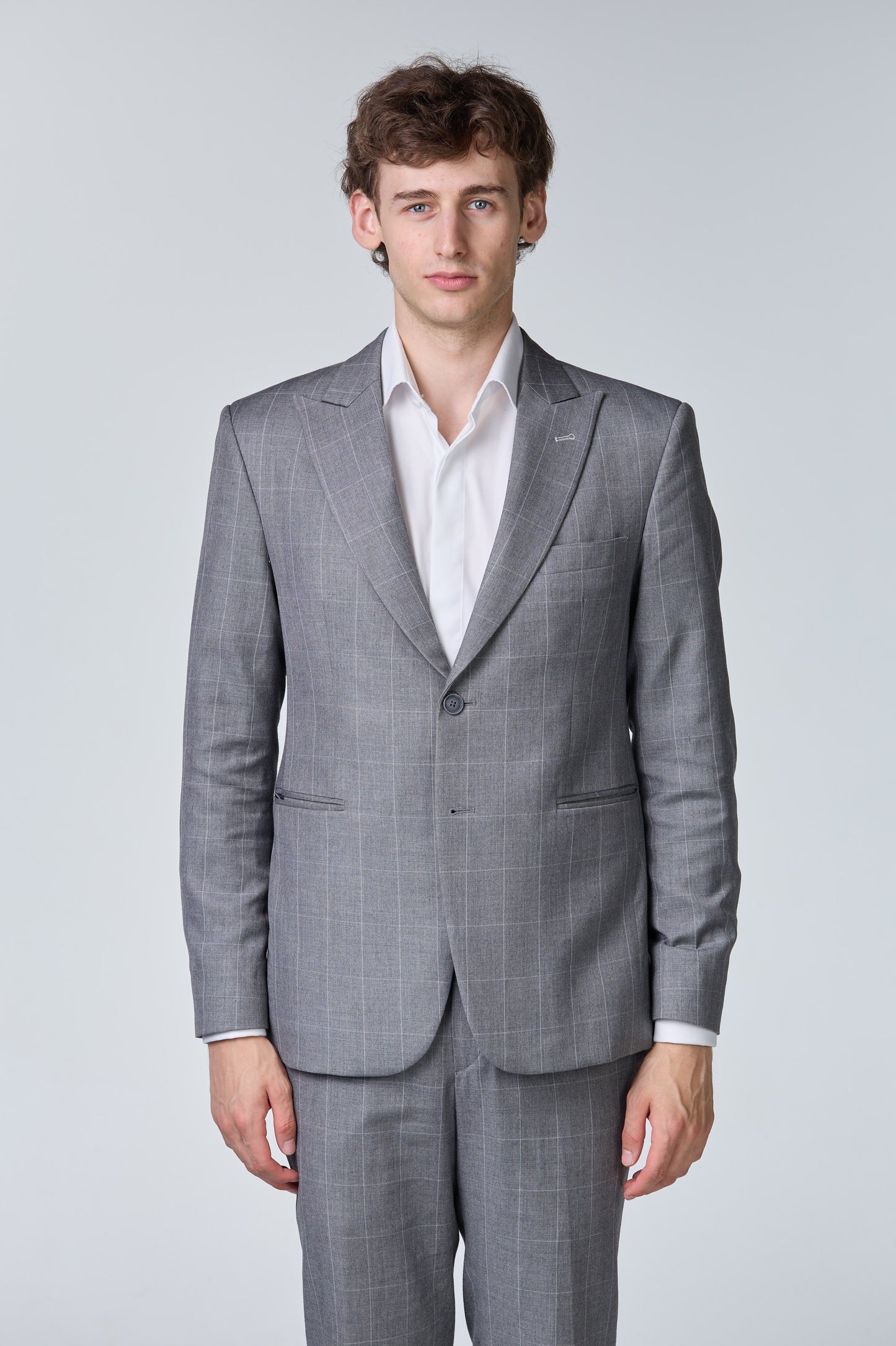 Grau karierter Anzug - budget