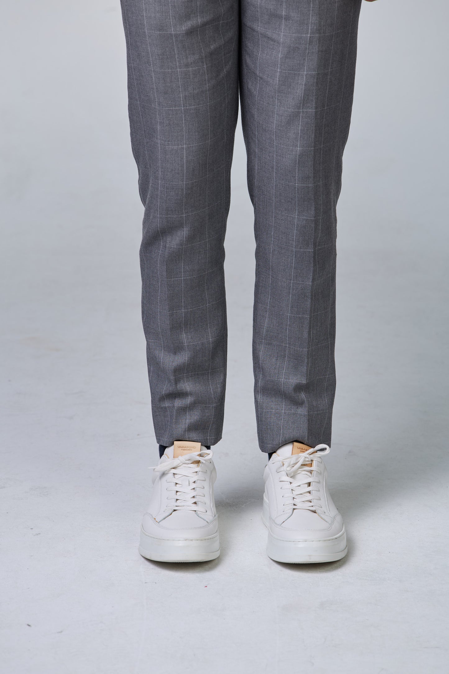 Grau karierter Anzug - premium