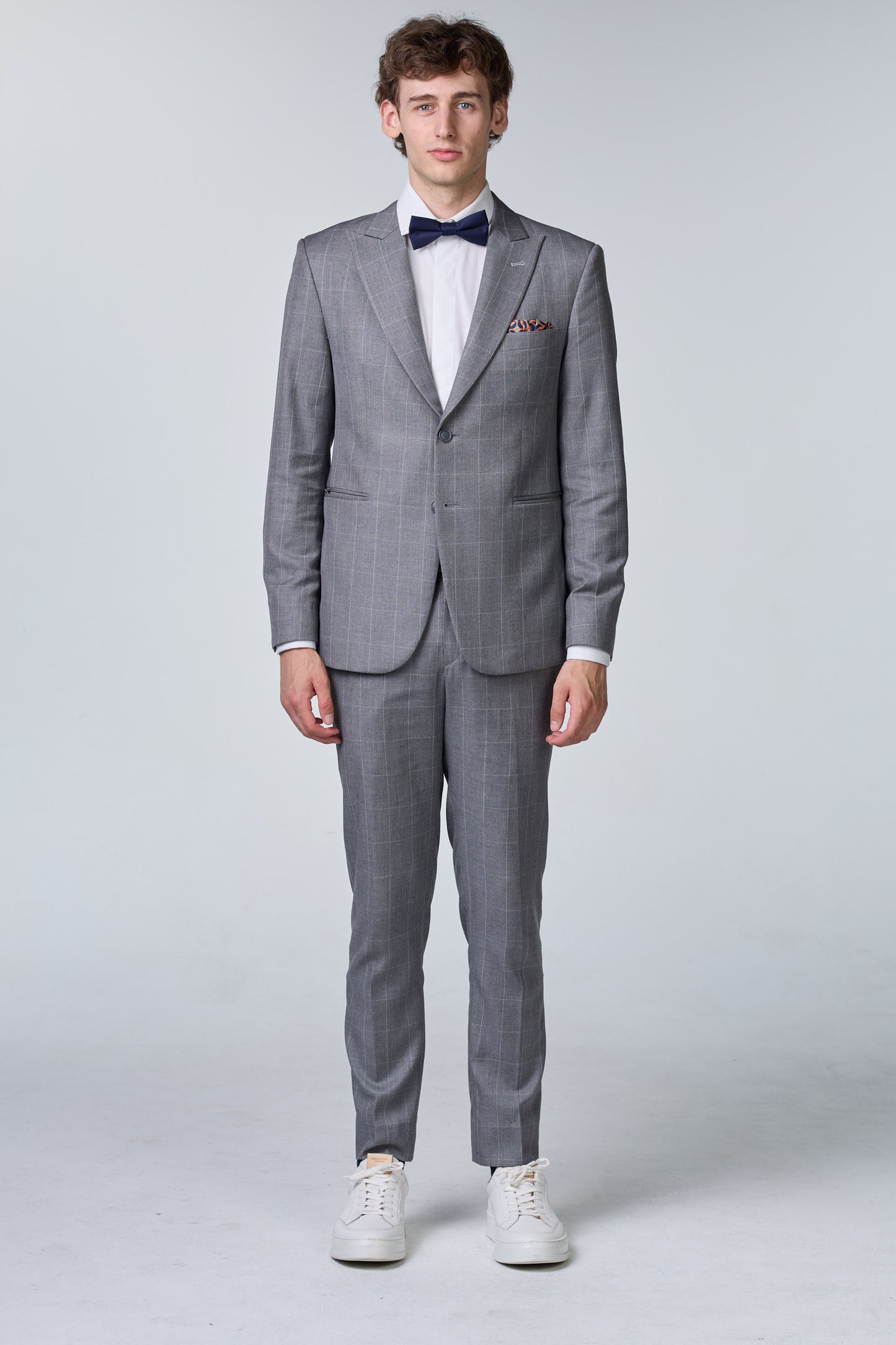 Grau karierter Anzug - budget
