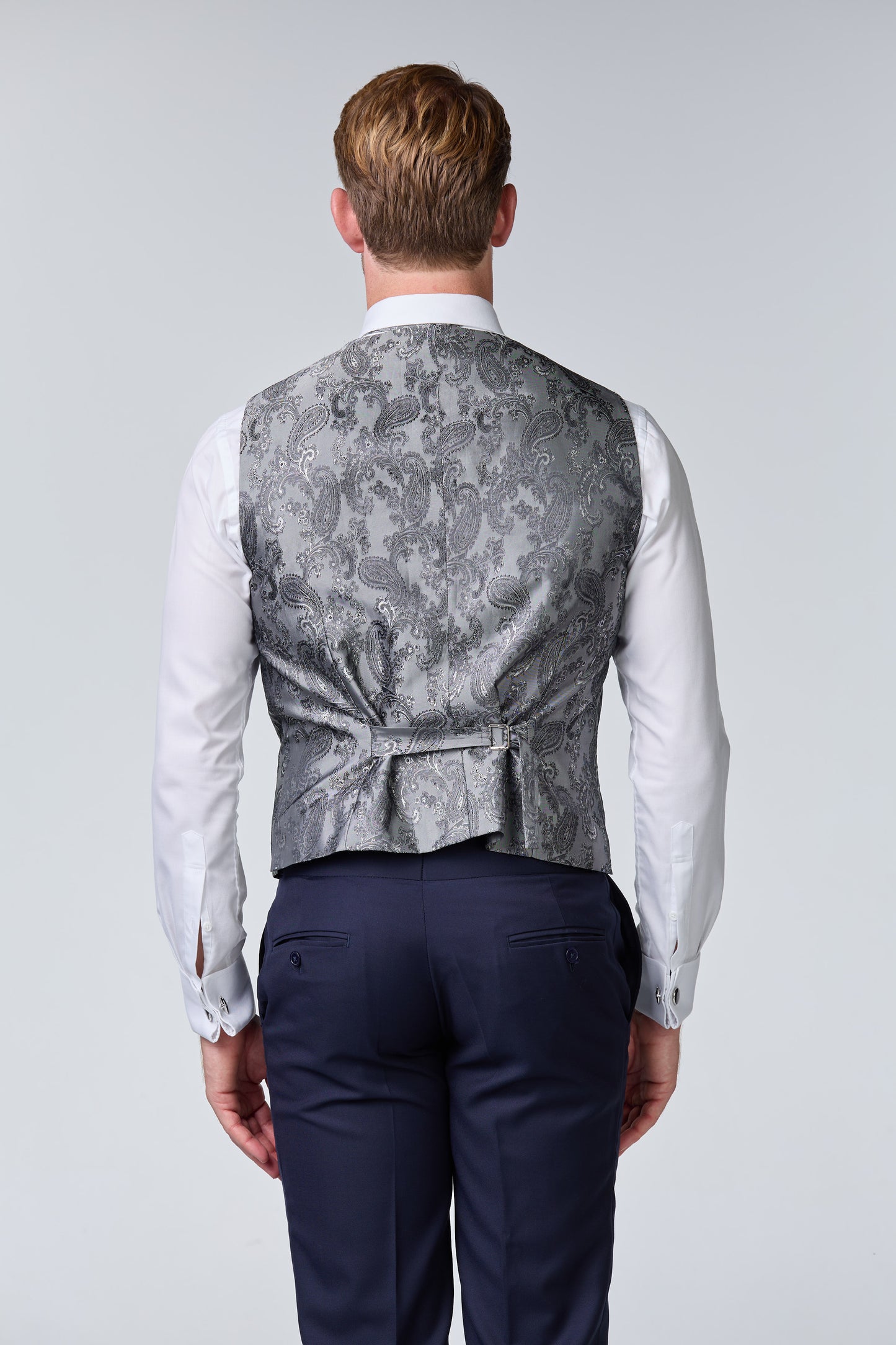 Bräutigam Outfit Blau-Silber Set - premium