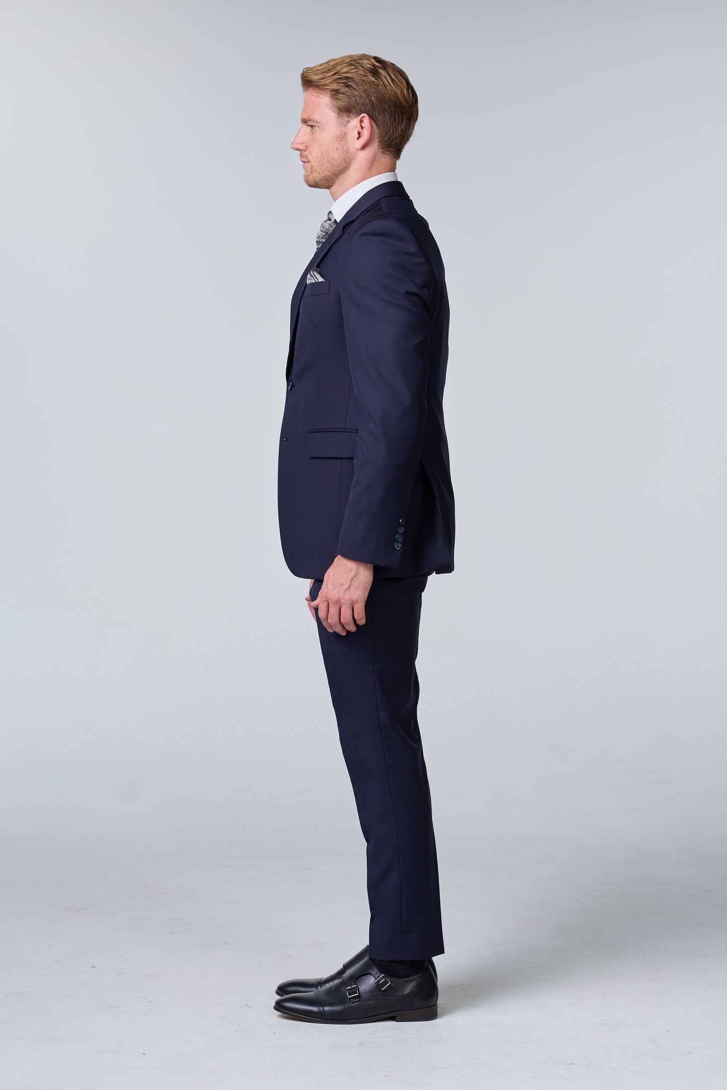 Bräutigam Outfit Blau-Silber Set - budget