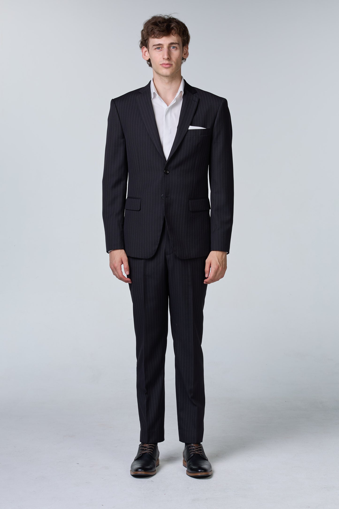 Nadelstreifen Anzug Schwarz - budget
