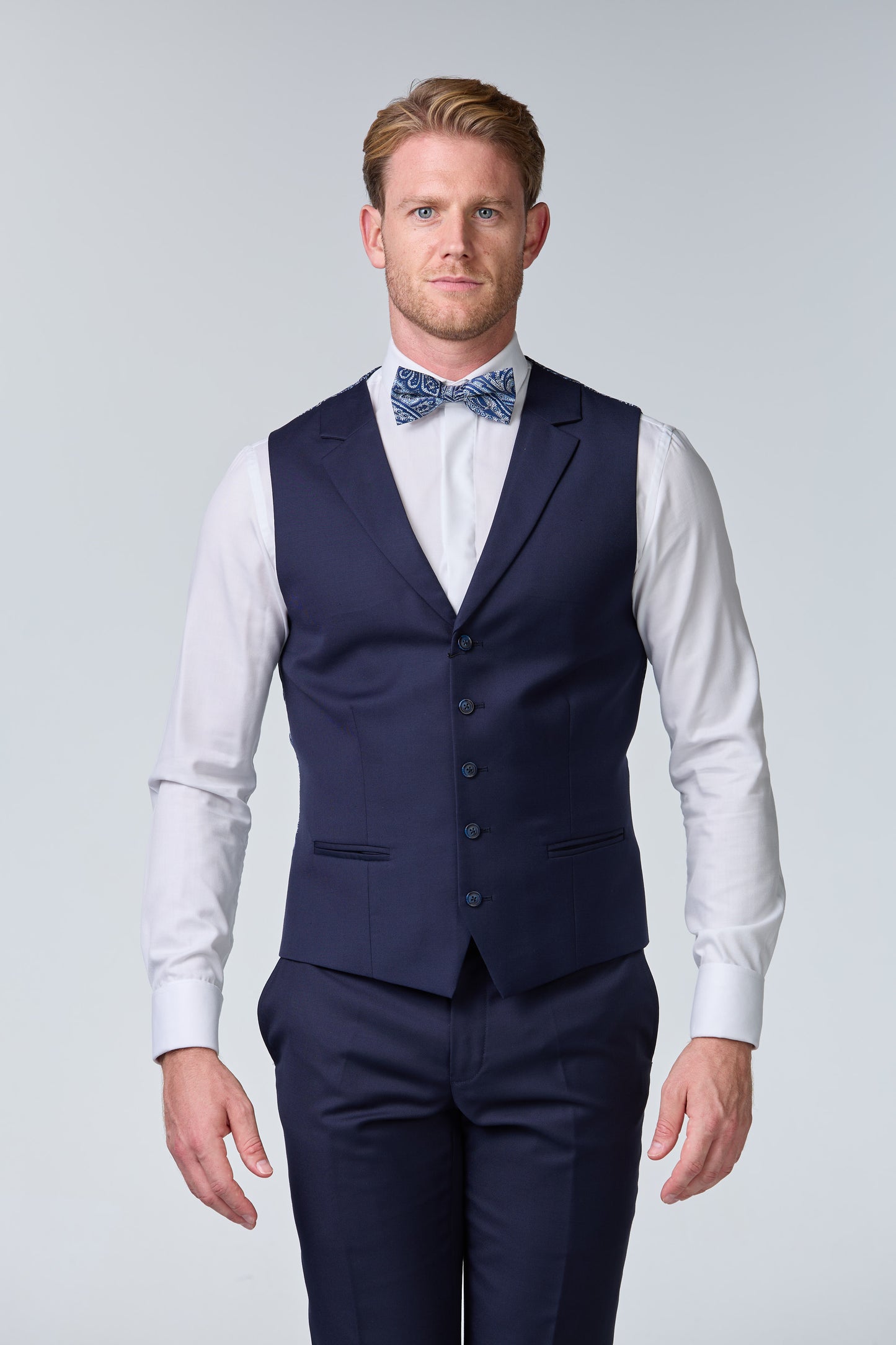 Dreiteiliger Bräutigam-Anzug Blau - budget