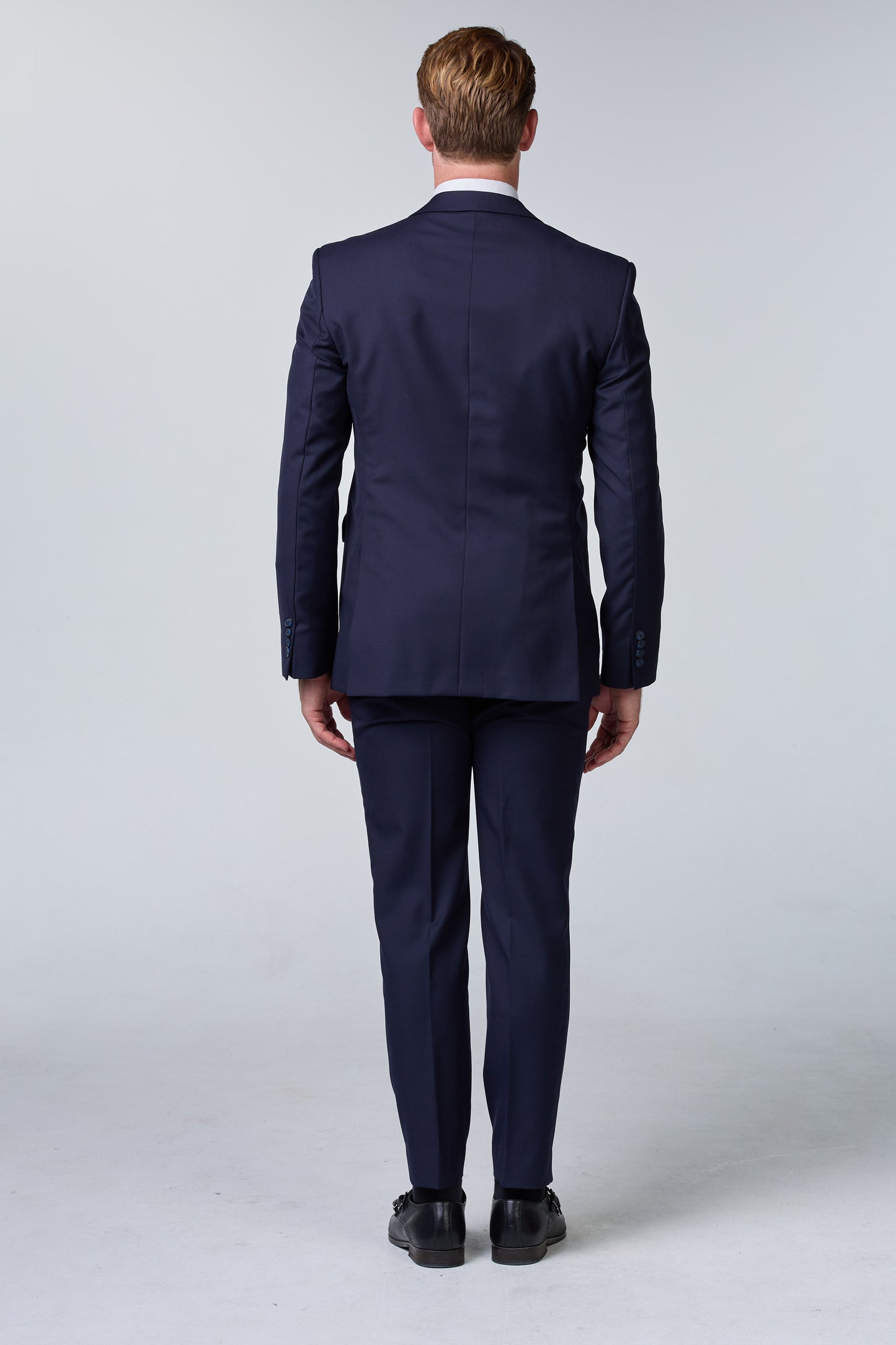 Dreiteiliger Bräutigam-Anzug Blau - premium
