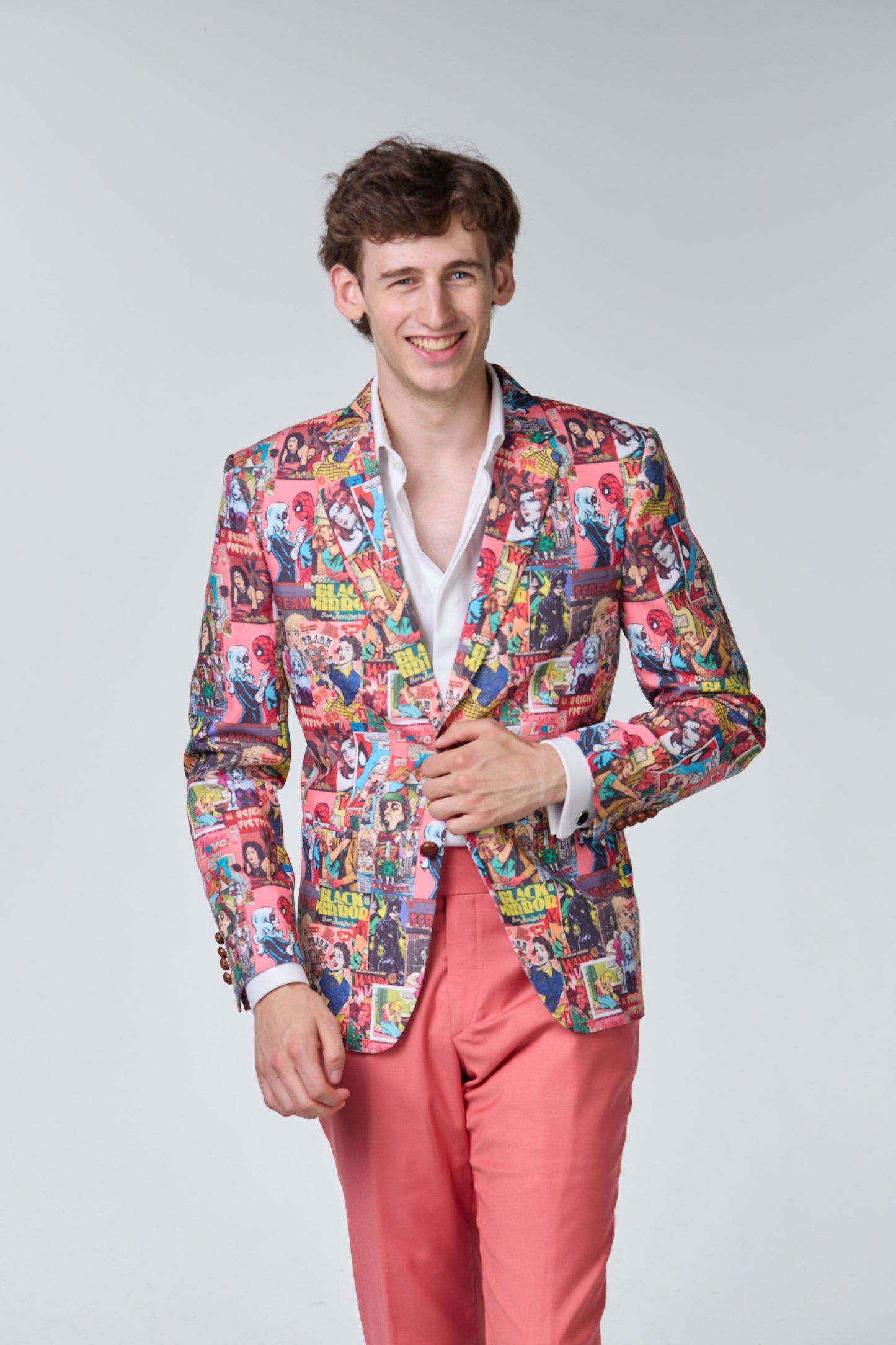 Comic Statement Sakko aus Baumwolle - budget