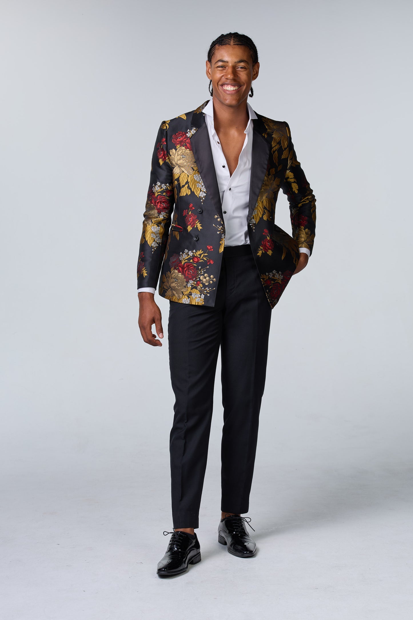 Dubai Jacket aus Jacquard Stoff mit Blumenmuster - essentials