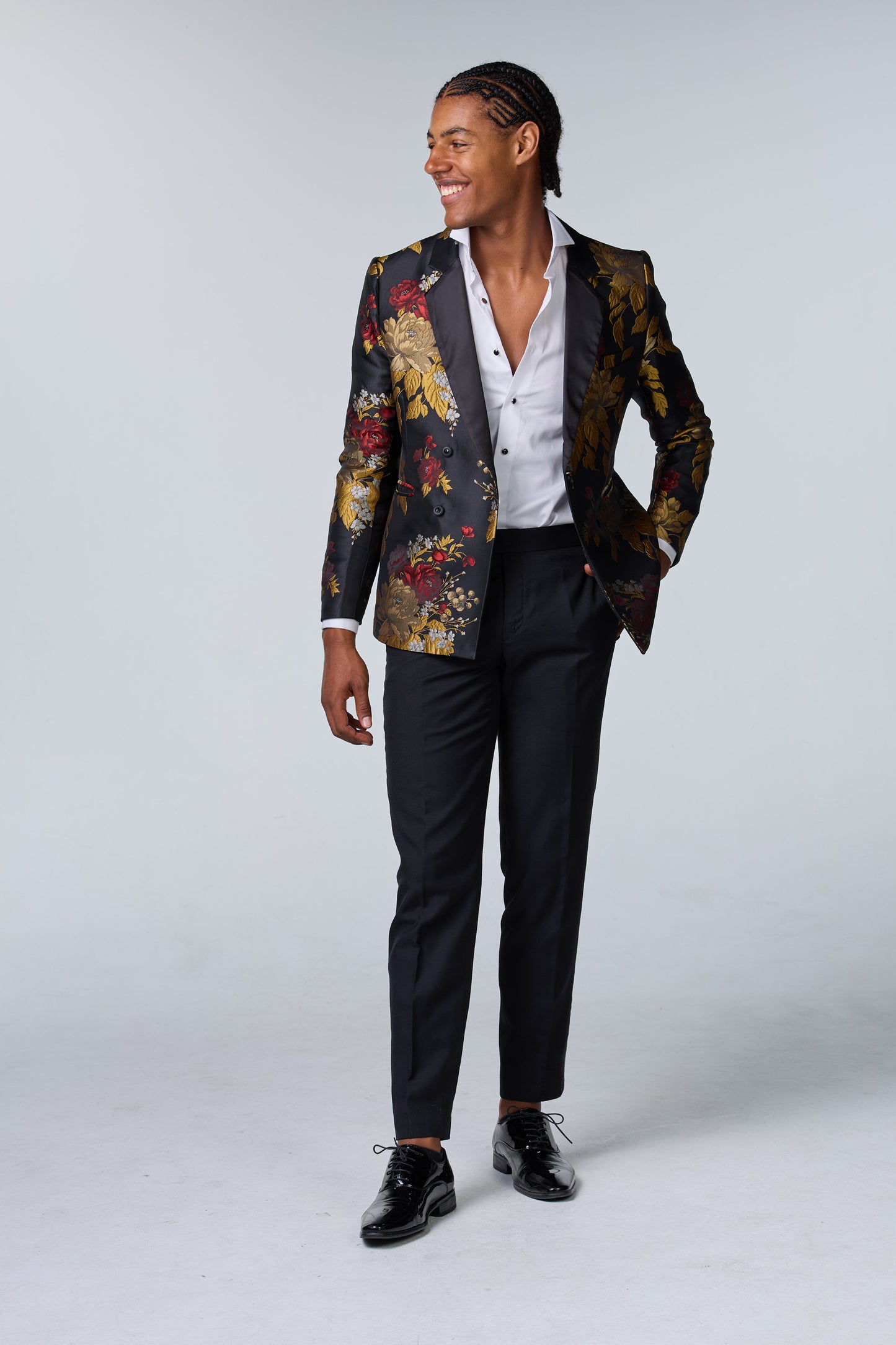 Dubai Jacket aus Jacquard Stoff mit Blumenmuster - premium