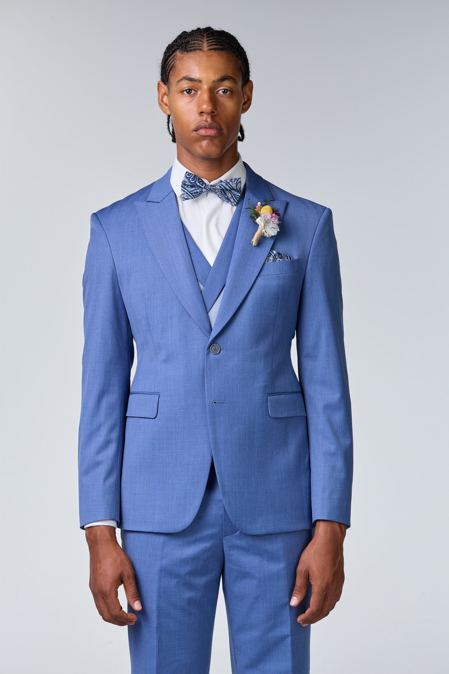 Hellblauer Hochzeitsanzug aus Merinowolle 130s - essentials