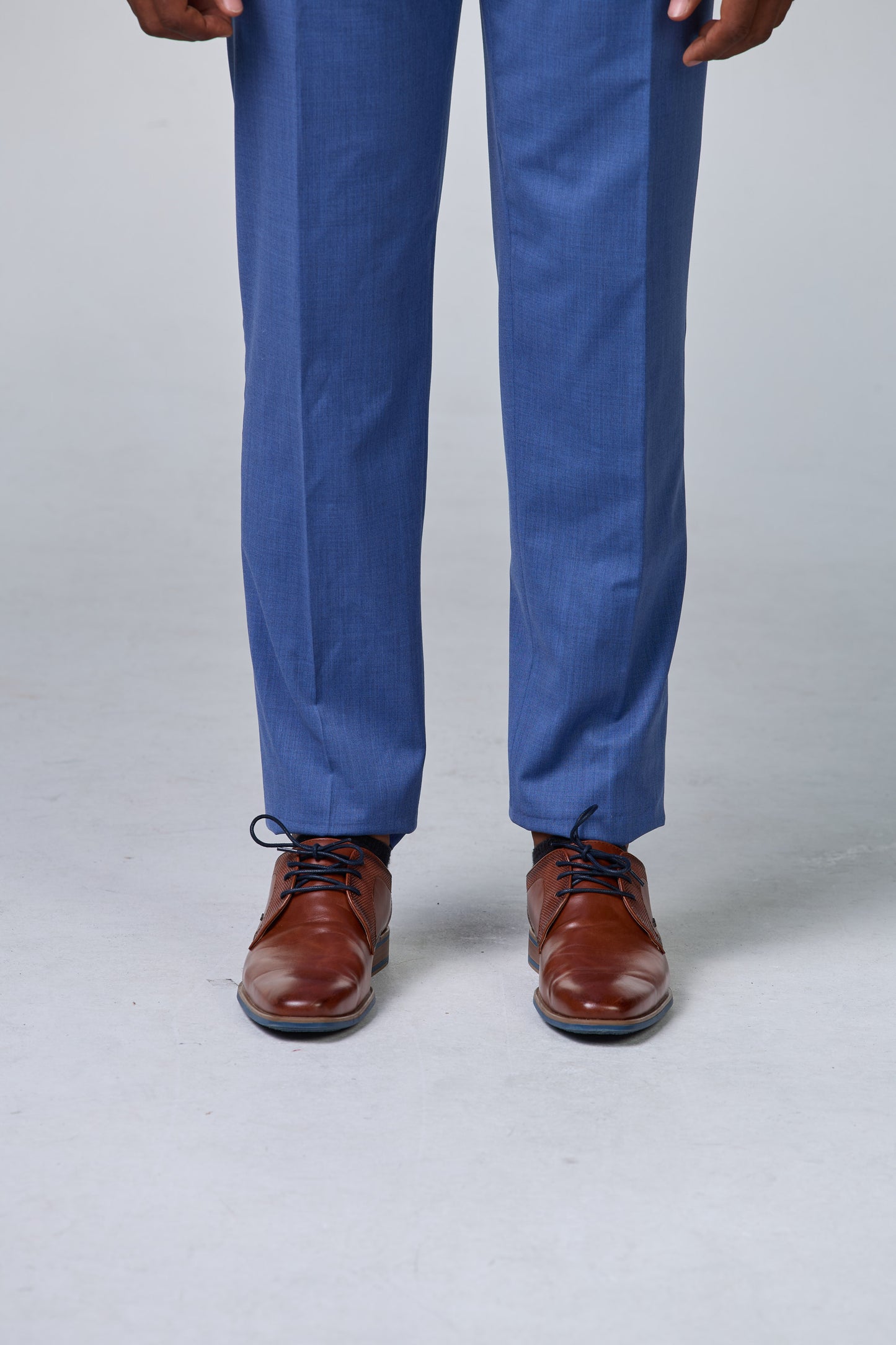 Hellblauer Hochzeitsanzug aus Merinowolle 130s - premium